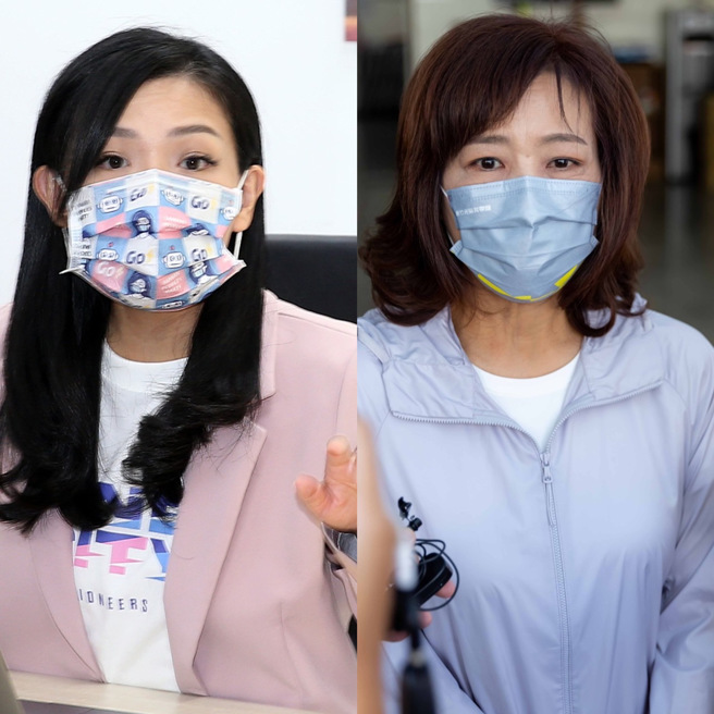 民眾党新竹市长参选人高虹安(左)、民进党新竹市长参选人沈慧虹(右)。(合成图/姚志平、陈育贤摄)