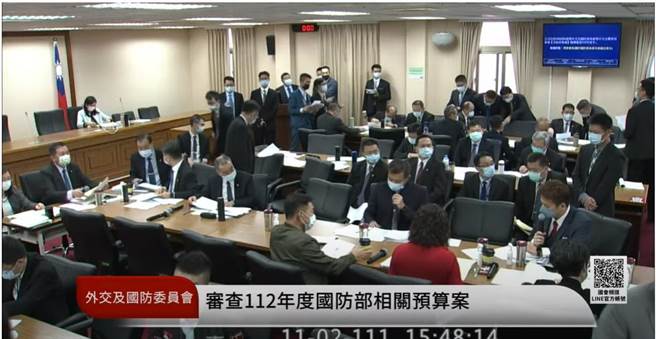 立法院外交國防委員會今審查112年度國防部相關預算案(翻攝自國會頻道)