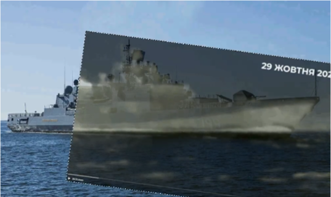 10月29日，大量无人艇突击塞瓦斯托波尔，其中一艘无人艇瞄准黑海舰队的新旗舰「马卡罗夫元帅号」。(图/Benjamin Pittet)