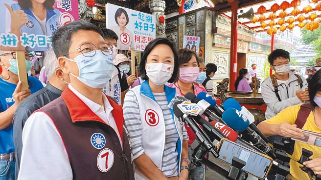 针对绿营呛声，想丑化高市府却打脸前市长韩国瑜。对此，国民党高雄市长候选人柯志恩1日再反批，不要为了护航，忽略市民需求。（柯宗纬摄）
