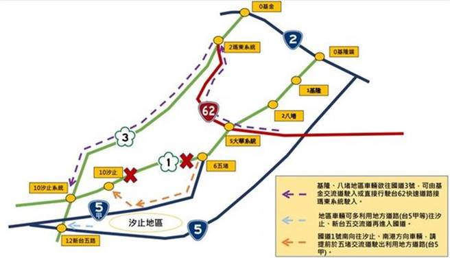 高公局建議改道3路線(高公局提供)