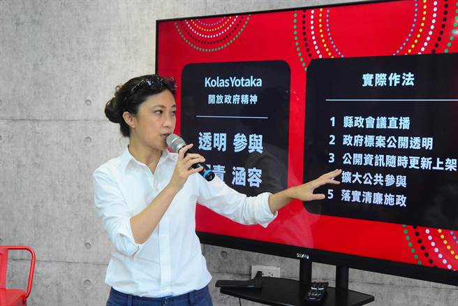 Kolas頻頻發動攻勢，還邀徐榛蔚辯論。（王志偉攝）