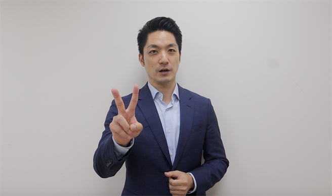 国民党台北市长候选人蒋万安特别拍摄影片，帮同党苗栗县长候选人谢福弘加油打气。（谢福弘竞选团队提供／李京升苗栗传真）