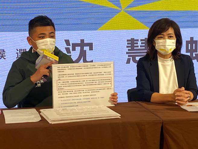 陈建名（左）疑质高虹安是否让人头助理领国家薪水，再回捐给所属政党，直指高虹安金流让人雾里看花。（陈育贤摄）