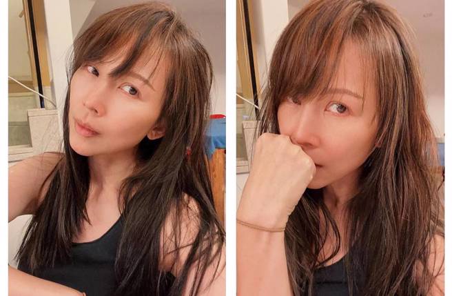 蔡少芬晒素顏照。(图／取自蔡少芬小红书)