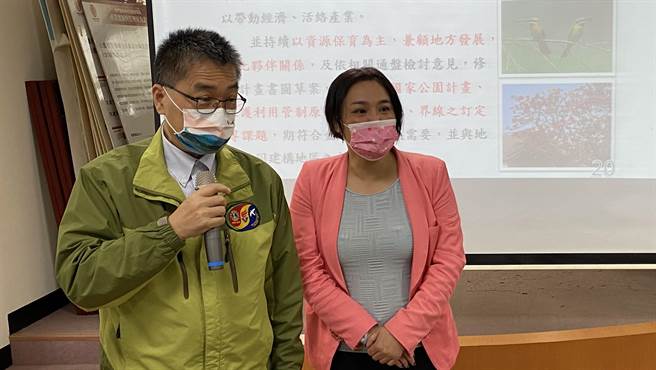 内政部营建署已确定自明(2023)年起分4年增编10亿元预算补助金门国家公园亮点计画，立委陈玉珍今(3)日当面向内政部长徐国勇表达感谢之意(于家麒摄)