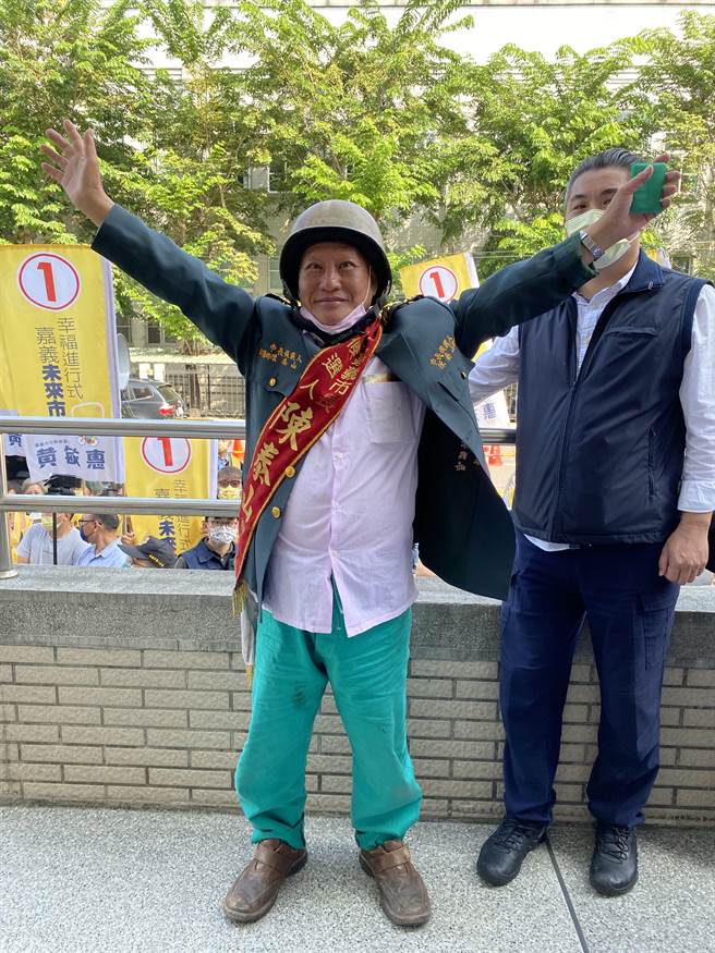 无党籍嘉义市长候选人陈泰山。（廖素慧摄）