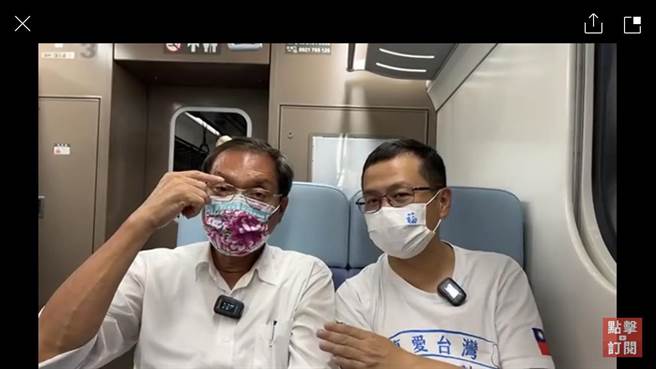 年底选举将至，屏东县长选情白热化，罗智强3日第7度南下辅选，与国民党候选人苏清泉从台铁新左营站搭火车到屏东站，体验高屏通勤族的辛劳。（翻摄画面／谢佳潾屏东传真）