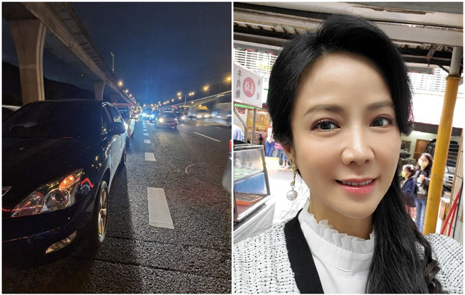 陳仙梅3日傍晚發生小車禍。（圖／FB@陳仙梅）