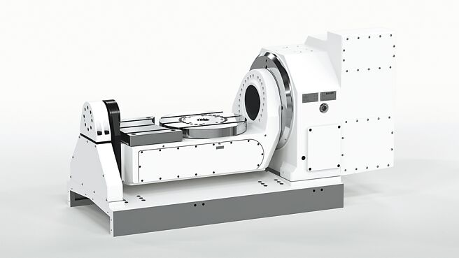 和昕本届JIMTOF将发表的WGB-H0350DB倾斜式分度盘。图／业者提供