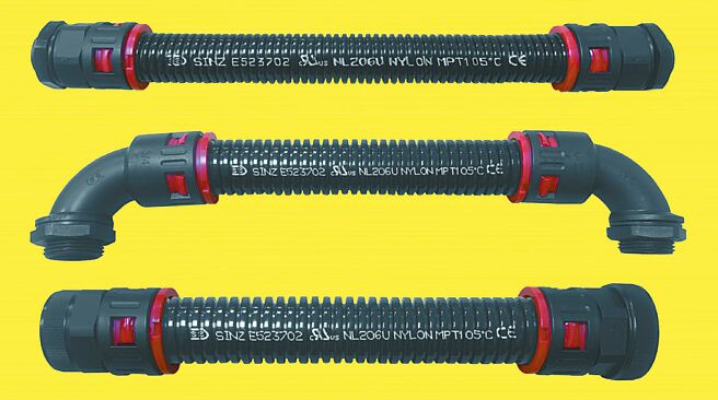 欣军FLBU、FLLU、FLSU接头系列分别有M、PF、PG三种外牙及内牙有M牙、MS军规转接可供选择，且规格尺寸齐全。图／欣军提供