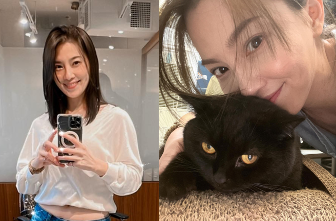 许蓝方爱猫晒太阳「怕烧起来」急发问，网友回应笑翻眾人。（图／许蓝方脸书）