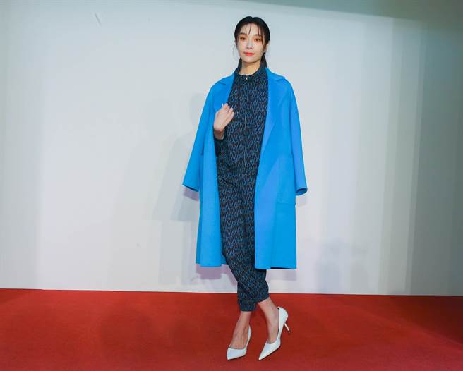 蔡淑臻出席服饰活动。（粘耿豪摄）