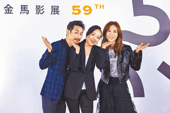 陈竹升（左起）、许芳宜、谢盈萱昨合体出席《我心我行》首映。（罗永铭摄）