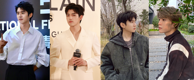 欧阳娜娜曾与刘昊然(左起)、陈飞宇、王源、范丞丞等人传出绯闻。（图／达志影像与王源、范丞丞微博）