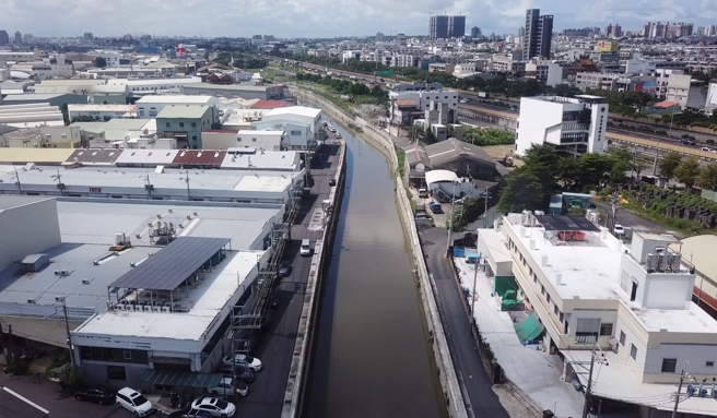 三爷溪上游段已整治完成。(台南市水利局提供)