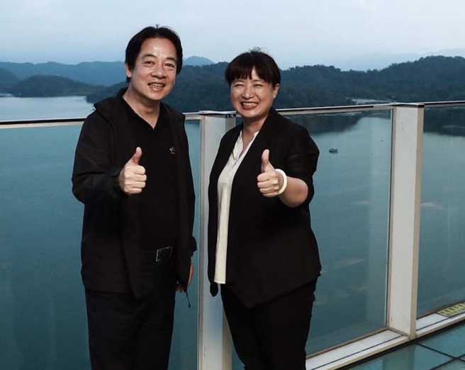 副总统赖清德（左）、民进党南投县长候选人蔡培慧（右）。（图／取自蔡培慧脸书）