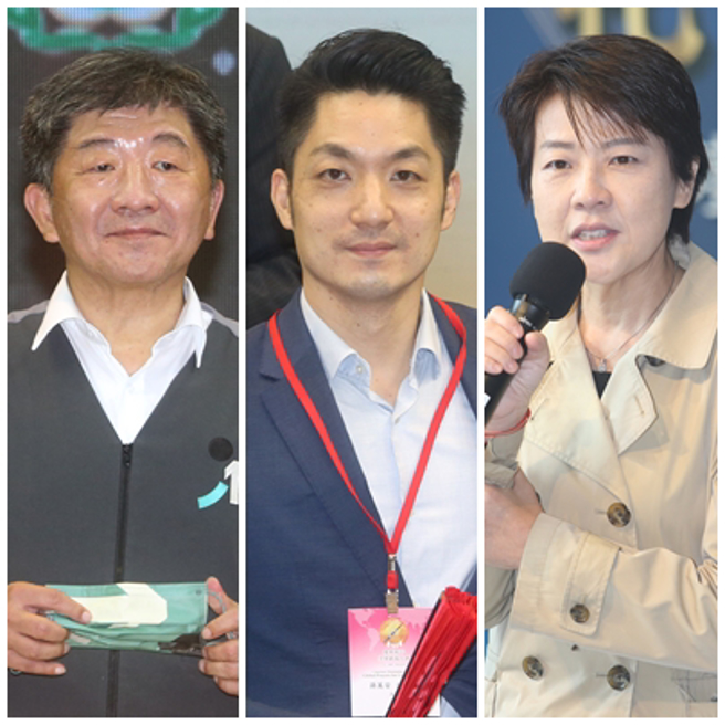 年底台北市长选举，三位候选人包括国民党蒋万安（中）、无党籍黄珊珊（右）以及民进党陈时中（左）今（5）日下午2时参加全台唯一的一场电视辩论会。（资料照片合成）