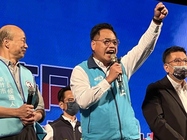 國民黨新竹市長候選人林耕仁說，為了這塊土地、為了新竹未來發展，自己一定要拼下去，他對土地、城市有很深感情，不能讓別人看輕。（王惠慧攝）