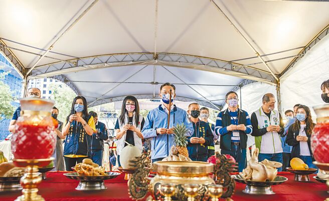 新北市府选定林口影视中心旁用地开辟「吉祥公园」，规画六大主题区域，设置全龄设施，昨日举行开工典礼，预计明年底完工启用。（新北市工务局提供／蔡雯如新北传真）