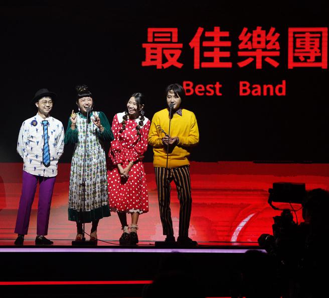 旺福拿下本届金音最佳乐团奖。（文化部影视及流行音乐产业局提供）