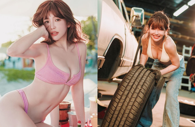 壮壮外型甜美，还拥有火辣S身材，人气居高不下。（图／取材自壮壮Instagram）