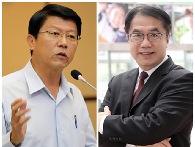 《美麗島電子報》董事長吳子嘉今（6）日就公布了台南市長的最新民調，其中現任台南市長黃偉哲（右）的支持度高達61.1％奪下冠軍。（資料照片）