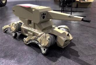 大陸珠海航展 揭示配備自動砲的犬型機器人