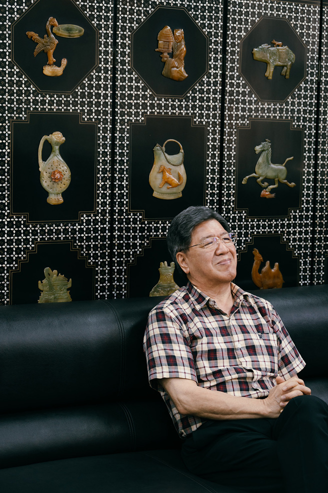 实业家与演员陈何家。（摄影/蔡诗凡）