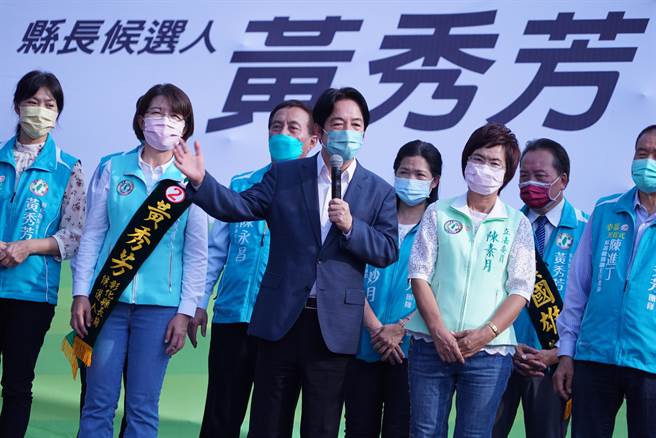 2号民进党黄秀芳。（吴建辉摄）