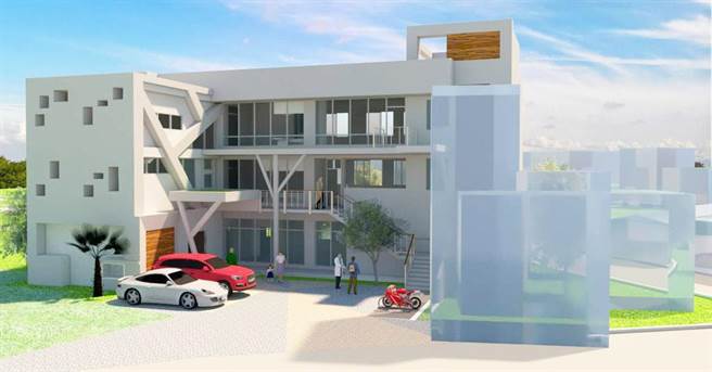 大安区综合性市民服务大楼，为地上3层建筑物，兼顾活动中心和日间照护中心功能，预计2024年6月完工。(台中市政府提供)