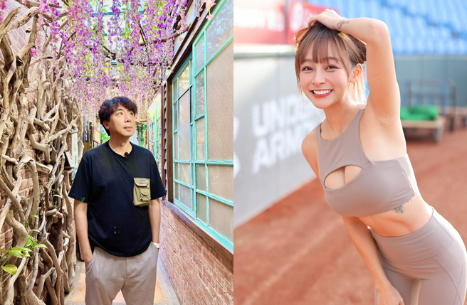 林襄和梁赫群同框拍照让网友笑翻。（图／林襄、梁赫群facebook）