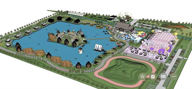 嘉义县微型文创园区动土，打造羊角艺术村示意图。（嘉义县政府提供／廖素慧嘉县传真）