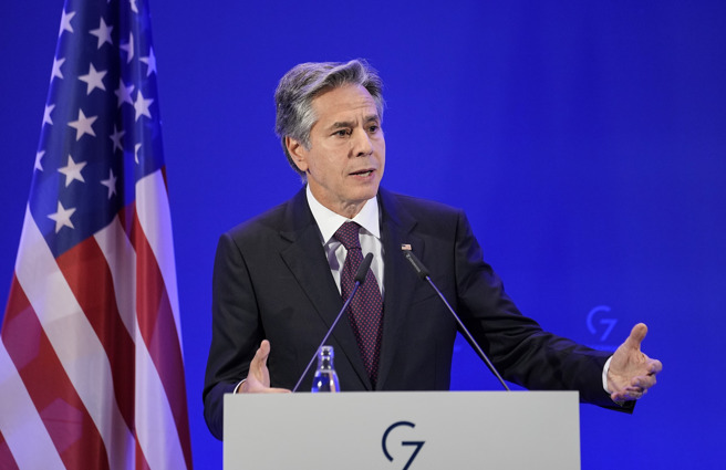 美國國務卿布林肯（Antony Blinken）。 (圖/美聯社)  