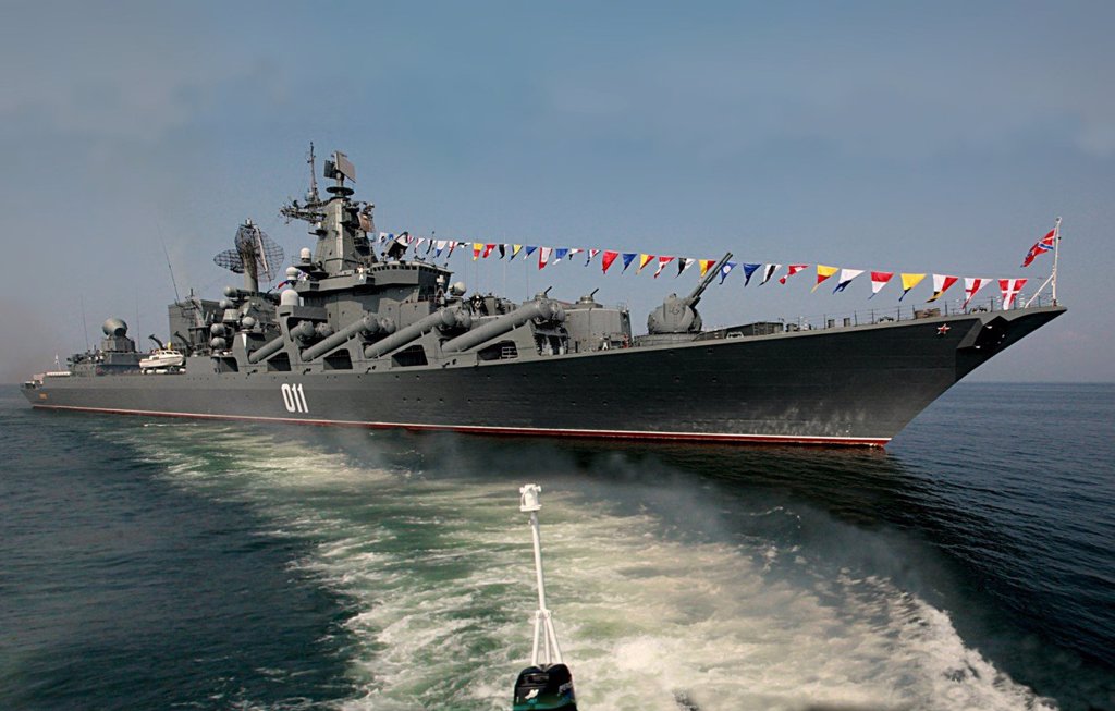 土耳其禁止俄罗斯2艘军舰进入博斯普鲁斯海崃。图为其中一艘「瓦良格号」驱逐舰。图/shutterstock(photo:ChinaTimes)