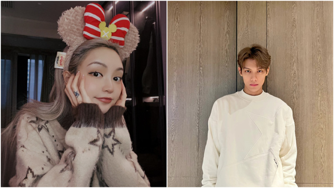 周扬青过去被媒体爆料和段星星拥吻。（图／翻摄自周扬青微博、段星星微博）