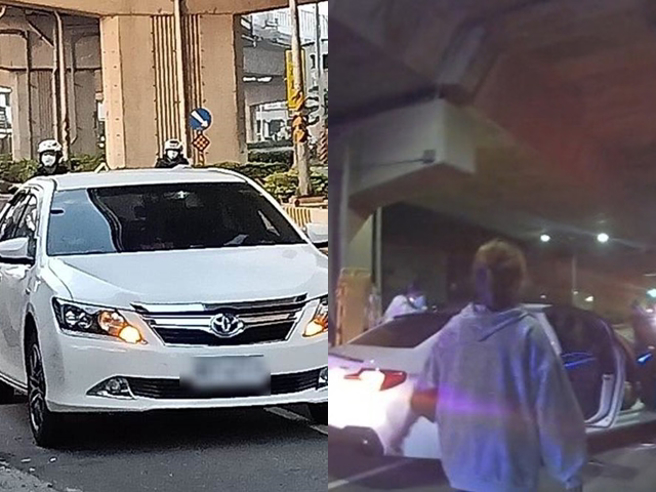 高雄市大寮区88桥下今（8）发生2辆车在路口遭开15枪，1人颈部中弹，1人腿部中弹，警方追查凶嫌开的3辆轿车，发现全是悬挂假车牌，且都是权利车。（图／民眾提供）