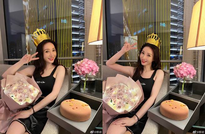 柳岩42岁依旧状态超好。(图／取自柳岩微博)