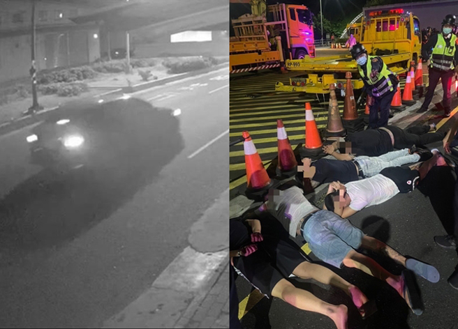 高雄市8日发生枪击案，据悉为两派人马相约台88线快速道路桥下谈判爆发衝突，警方正在现场搜证厘清案情。（民眾、警方提供）