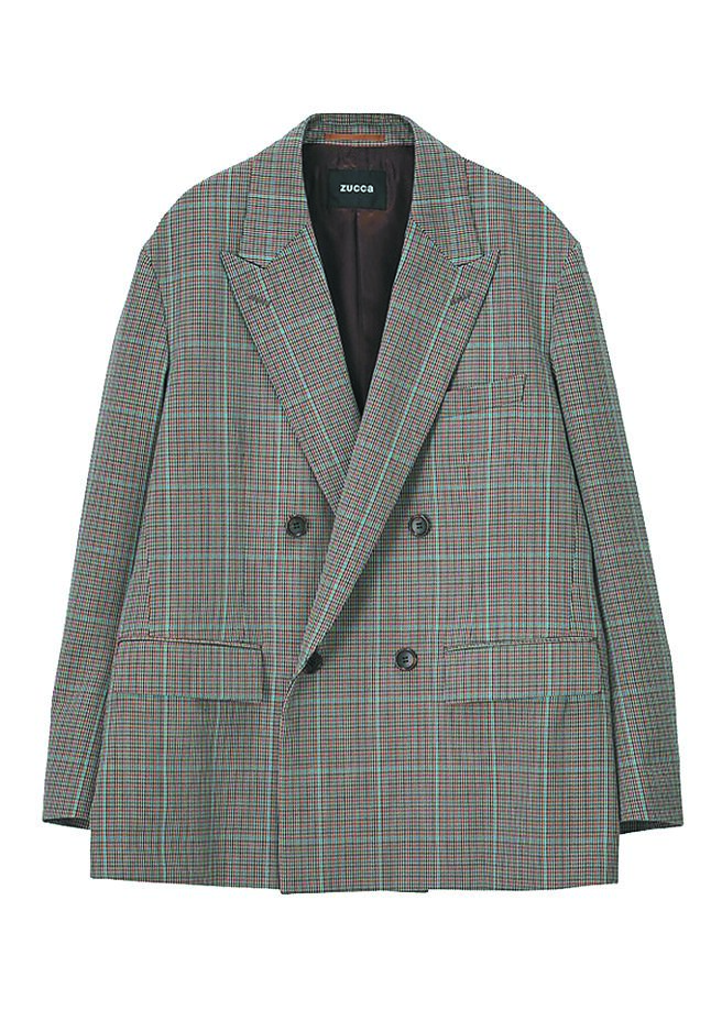 zUCCA点格混毛西装领排扣外套，2万5600元。（君梵提供）