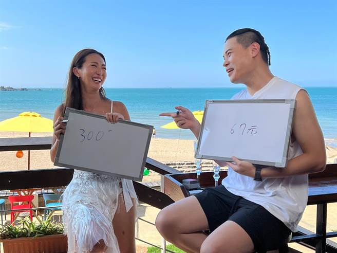 聖結石（右）上薔薔網路節目時，吐露自己最窮戶頭只剩67元。（NNYNETWORK提供）