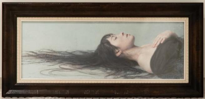说谎的女人mujer tumbada│24 x 66.6cm│布面油彩Oil on canvas│2021