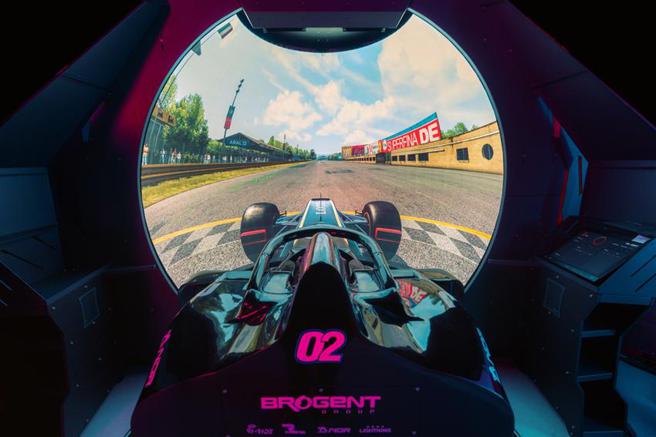 （智崴的顶级赛车体感模拟设备，成功进军欧洲的德国霍肯海姆赛道。图／智崴提供）