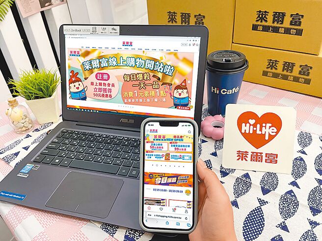 莱尔富线上购物规画13大馆别，开卖高达5000种品项，最低下杀1折。（莱尔富提供）