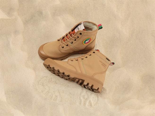 PALLABROUSSE LEGACY以最初替法國外籍兵團所製作的軍靴外型作設計。（PALLADIUM提供）