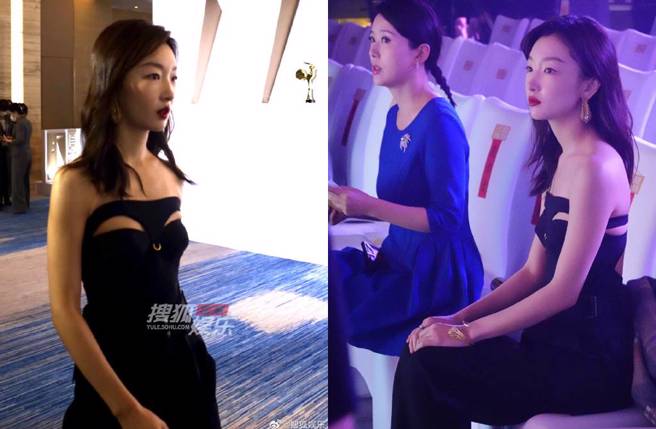 周冬雨在媒體鏡頭下依舊狀態能打。(圖／取自新浪、搜狐娛樂)