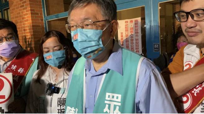 民眾黨主席、台北市長柯文哲今（10日）到宜蘭輔選。（吳佩蓉攝）