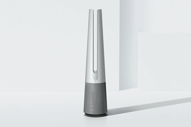 SOGO復兴馆11月10日限日LG PuriCare AeroTower风革机（雪雾银）2万7900元，限量20台。（SOGO提供）
