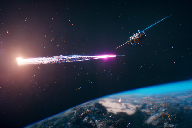 可以物理摧毁轨道上卫星的系统，如直接反卫星飞弹(ASAT)、高能雷射武器（high-powered lasers）。（张威翔制图）