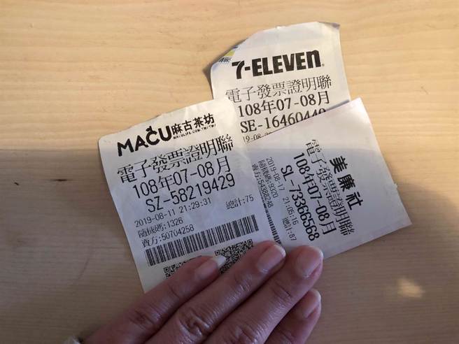 女網友訂外送發票中9700元。（本報系資料照）